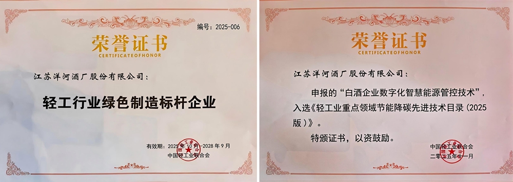 公司荣获2025轻工行业绿色制造标杆企业、节能降碳先进技术两项荣誉.jpg